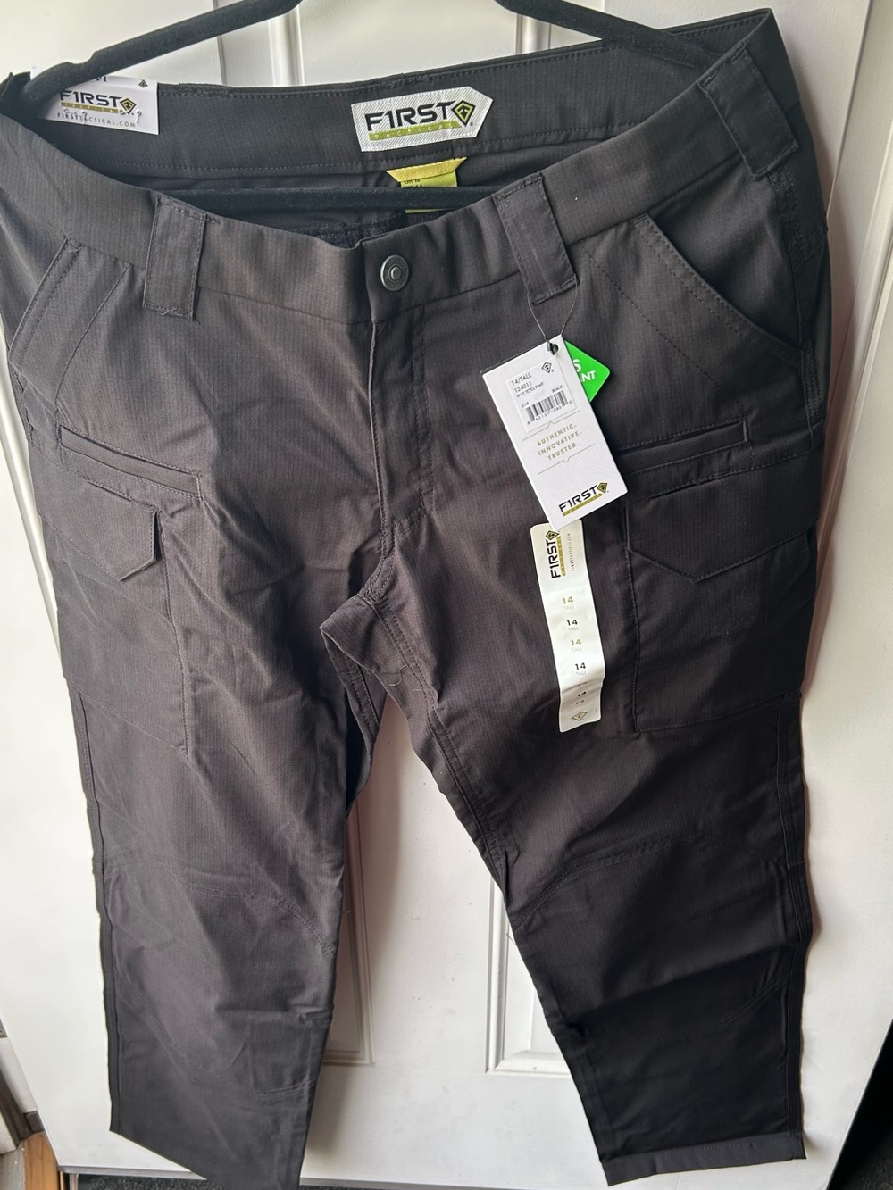 FIRST Women's Black Boot Cut Utility Pants